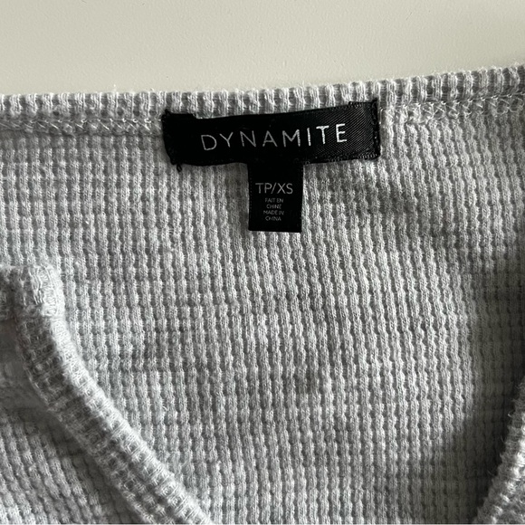 Dynamite Gray Ribbed Crop Top - Picture 3 of 4